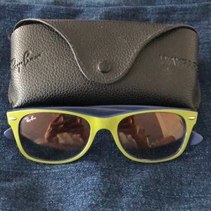 Ray Ban Wayfarer 5.5 in across.